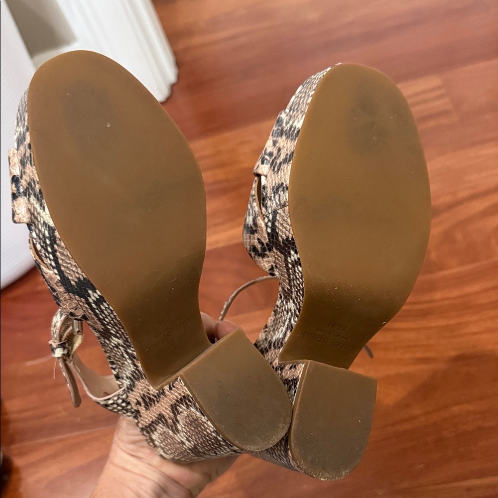 Kate Spade Grace Snake-Print Platform Sandals - Picture 5 of 6
